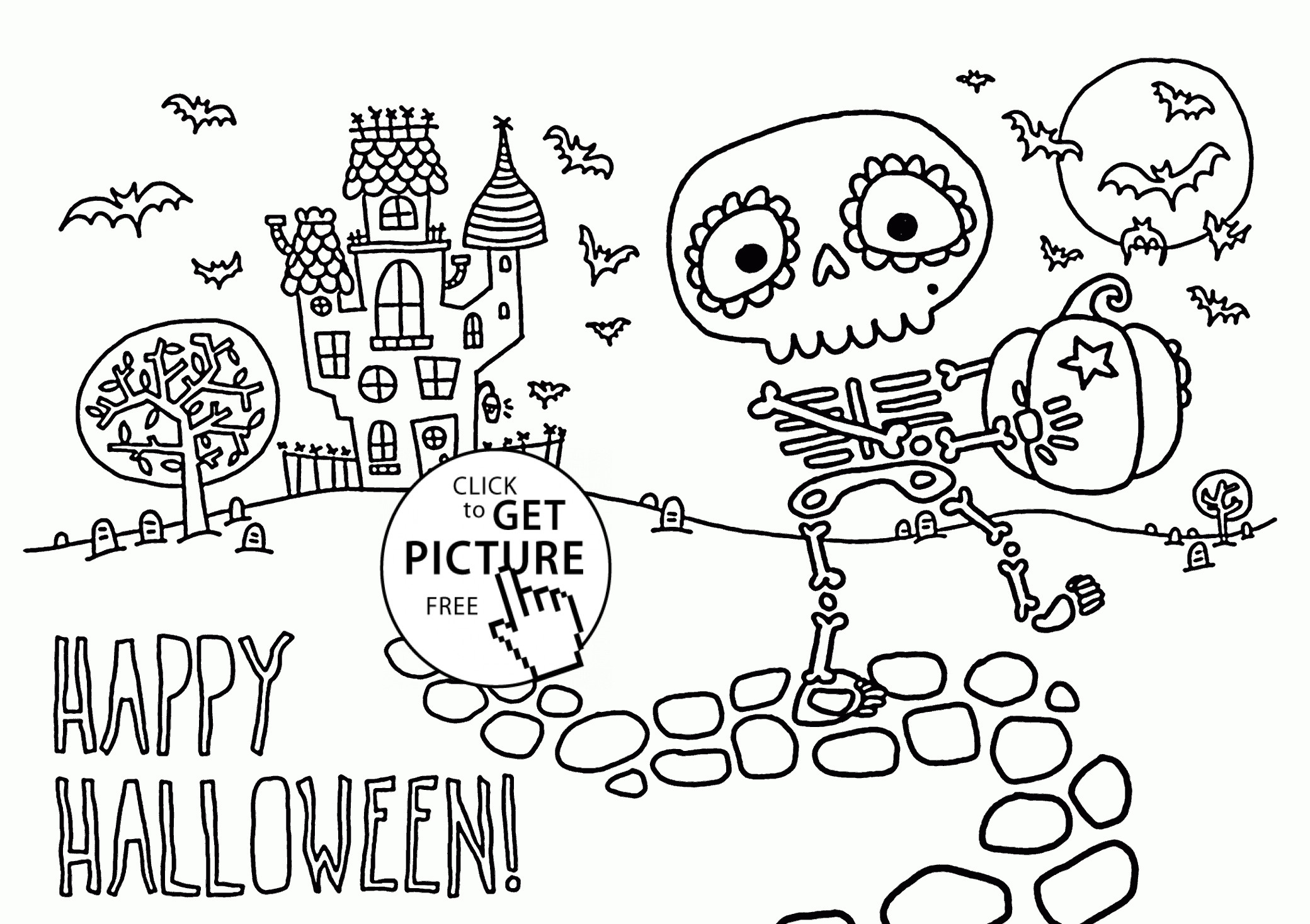 Cute Halloween Coloring Pages Printable Luxury Halloween Coloring Pages Skeleton Jvzooreview