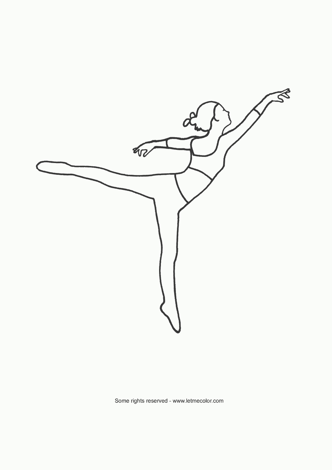 Dancing Coloring Page Ballet Dancing Girl Coloring Page Letmecolor