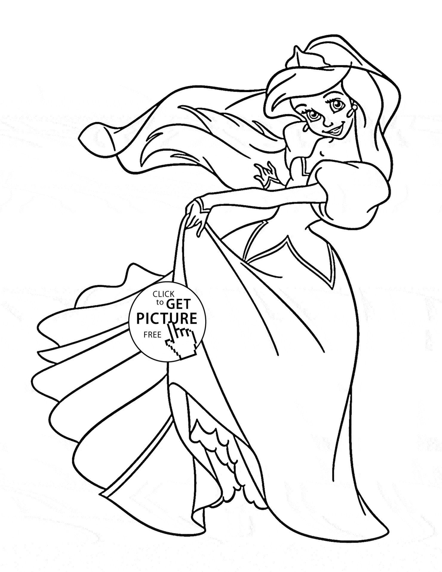 Dancing Coloring Page Coloring Ideas Ariel Coloring Page Princess Dancing For Kids