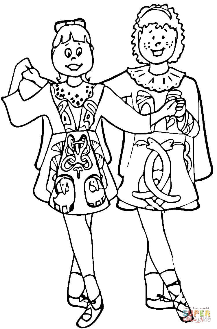 Dancing Coloring Page Irish Dance Coloring Page Free Printable Coloring Pages