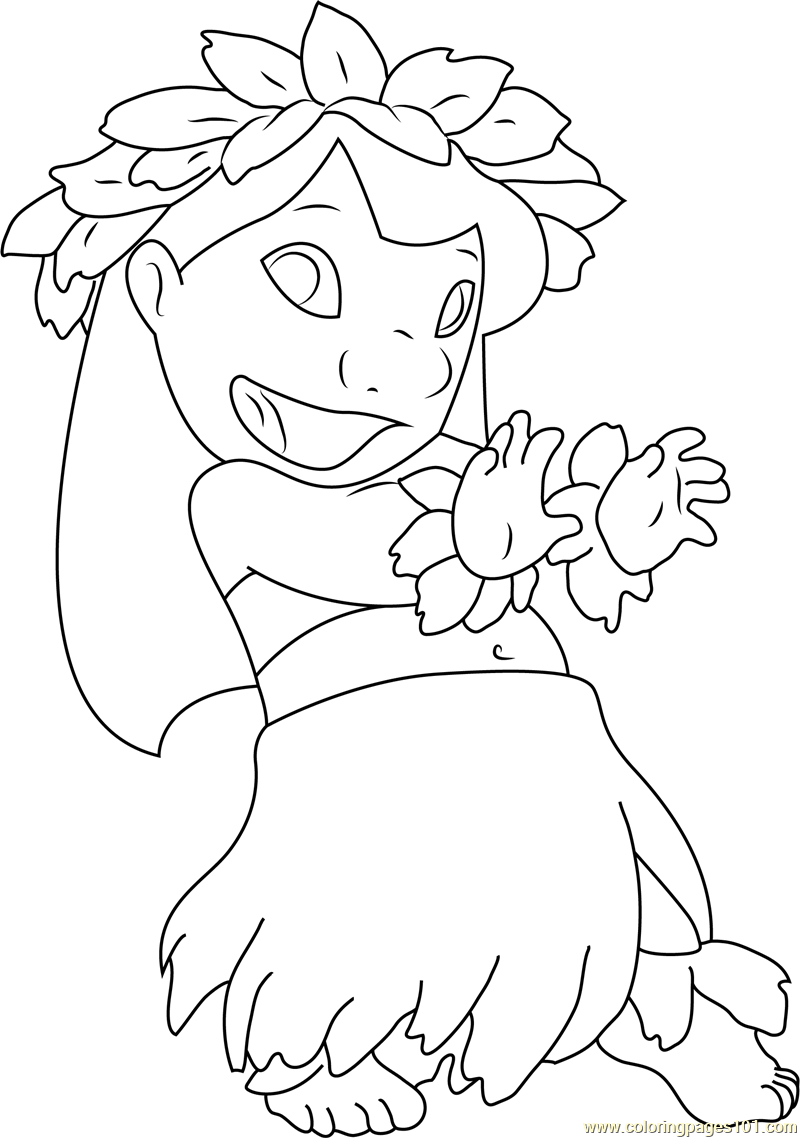 Dancing Coloring Page Lilo Dancing Coloring Page Free Lilo Stitch Coloring Pages