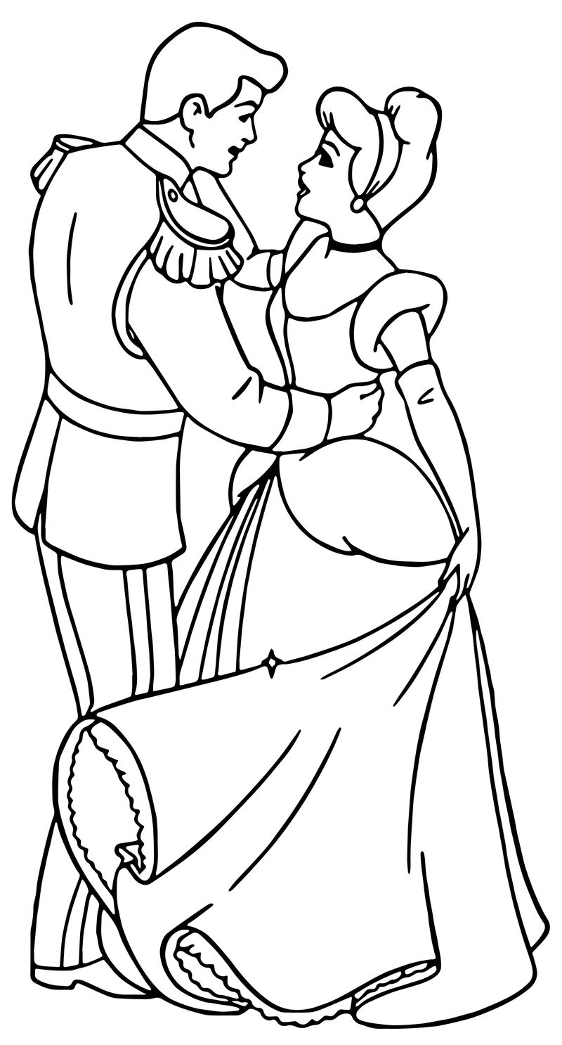 Dancing Coloring Pages Cinderella And Prince Charming Star Dancing Coloring Pages