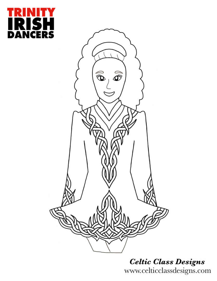 Dancing Coloring Pages Coloring Sheets Trinity Irish Dancers