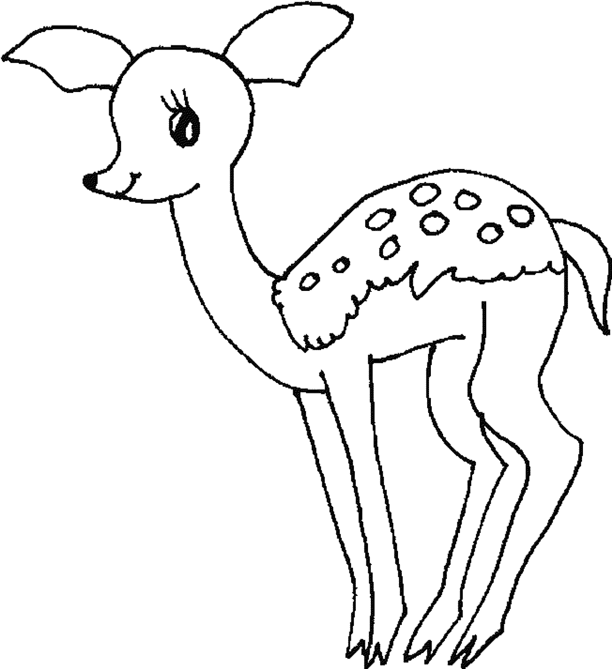 Deer Coloring Pages Easy Deer Coloring Pages Printable Coloring Page For Kids