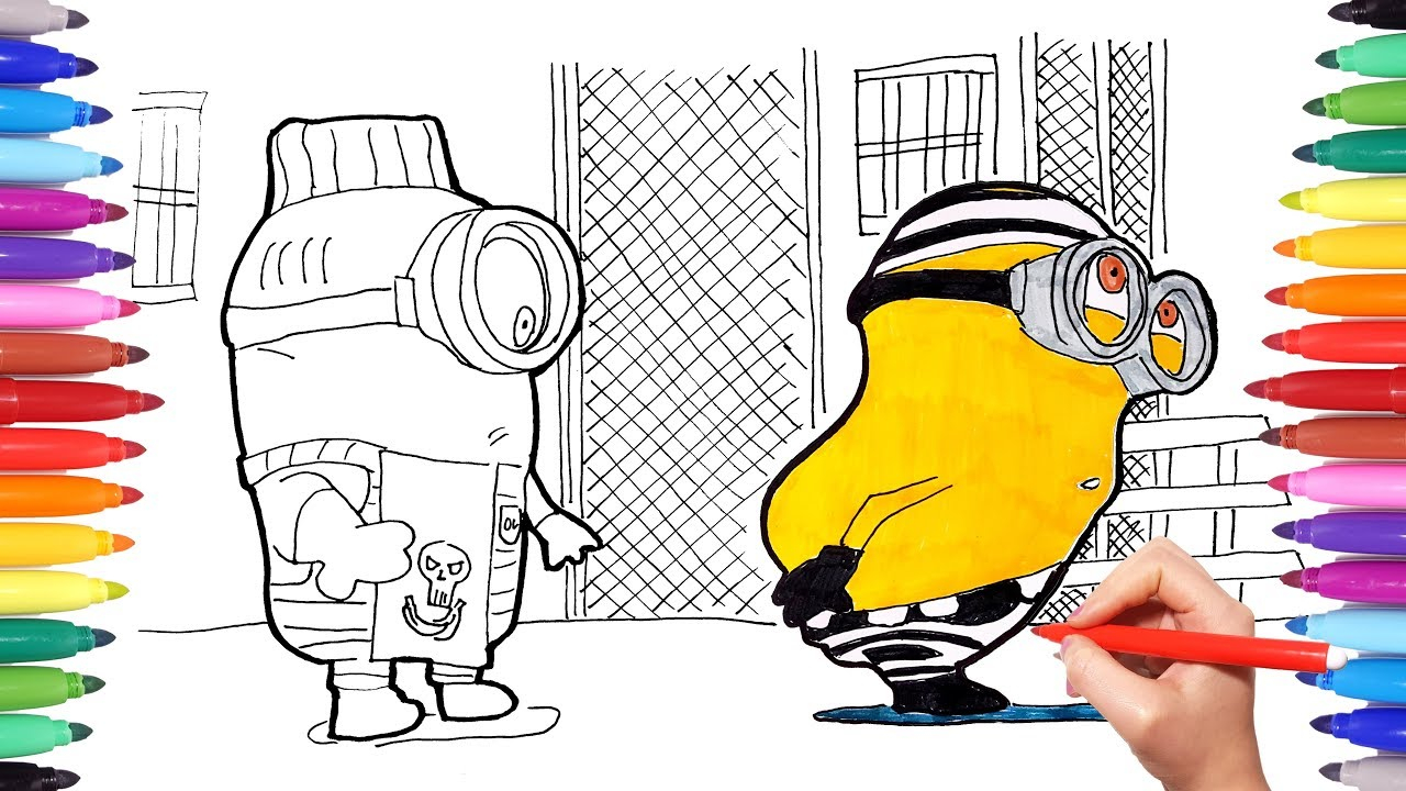 Despicable Coloring Pages Despicable Me 3 Coloring Pages For Kids Minions Get A Tattoo Memorable Despicable Me Scenes