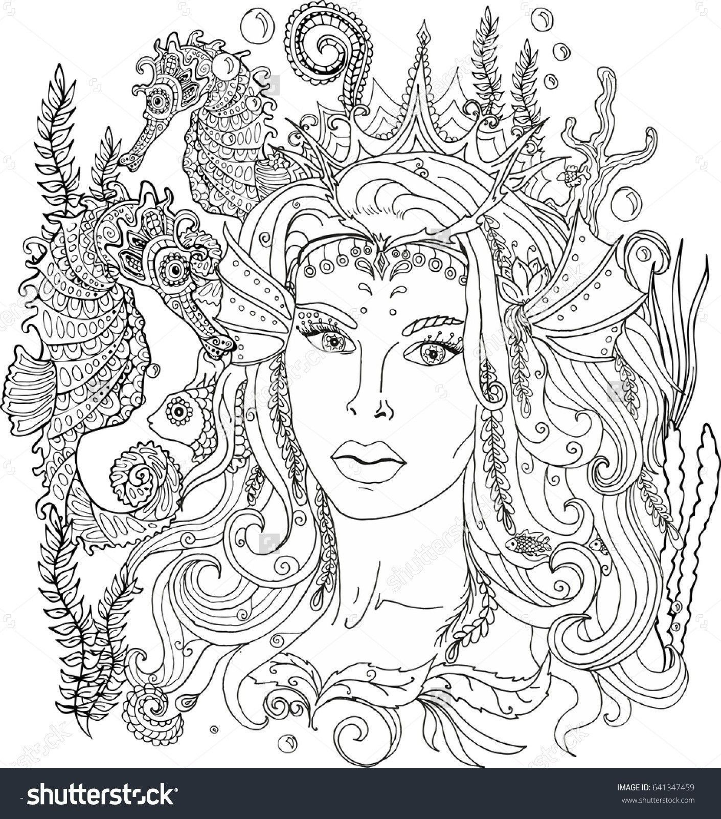 Detailed Mermaid Coloring Pages New Little Mermaid Coloring Pages Fvgiment