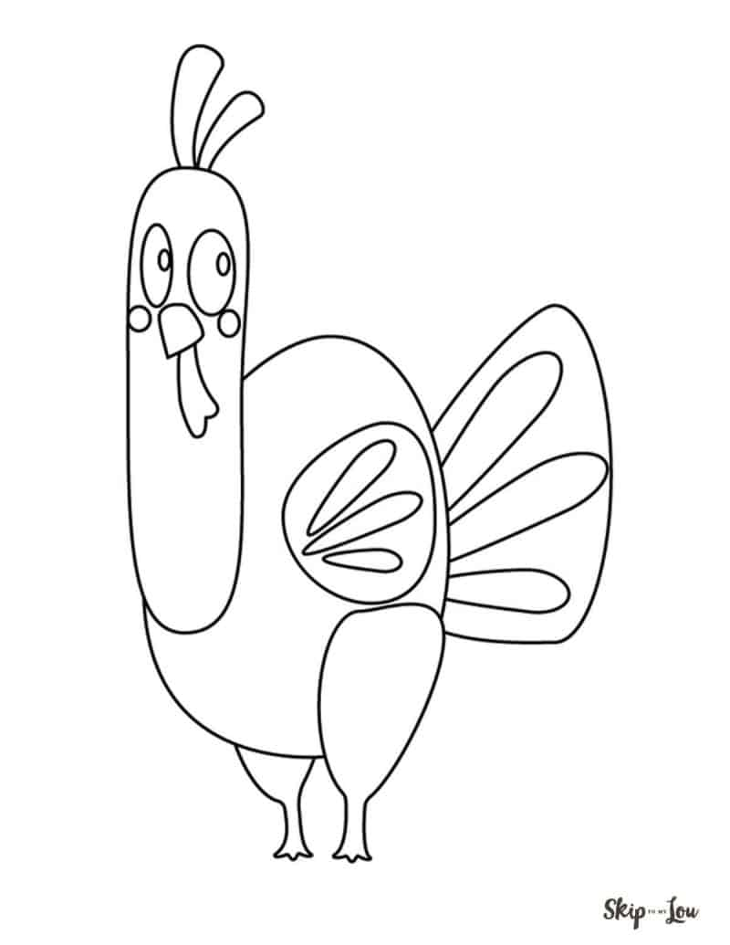 Dinner Plate Coloring Page The Cutest Free Turkey Coloring Pages Skip To My Lou