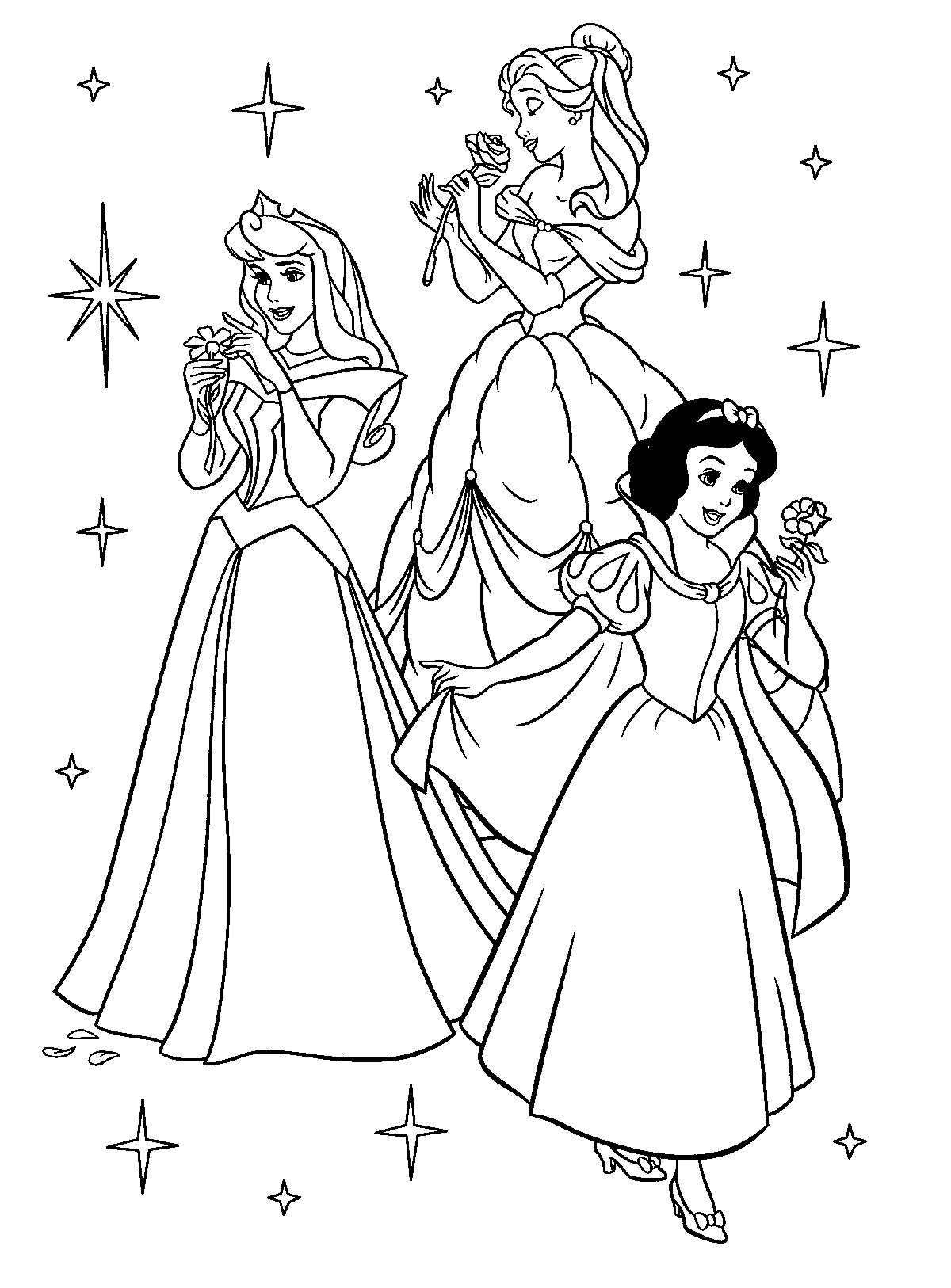 Disney Color Pages Free Free Printable Disney Princess Coloring Pages For Kids