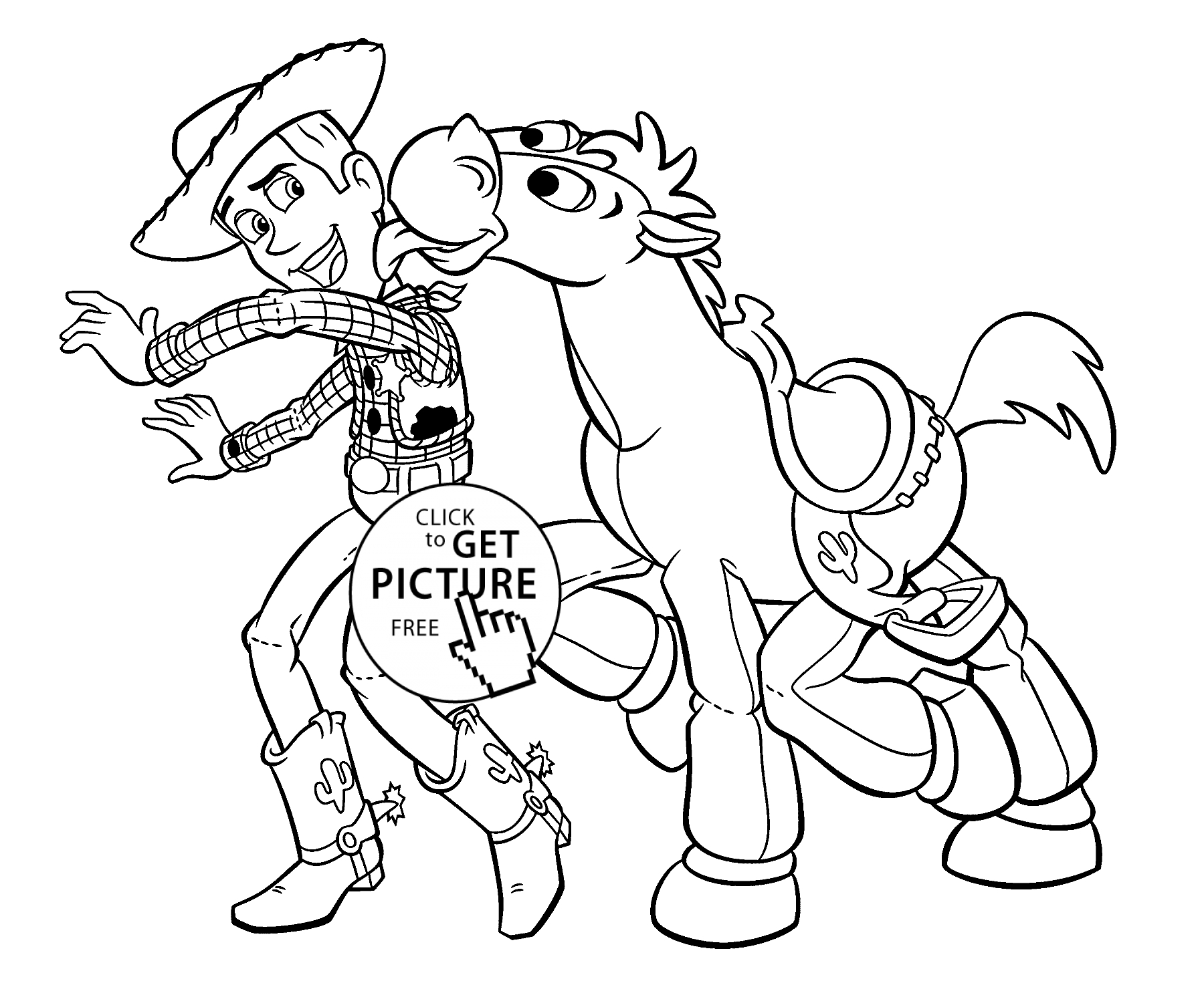 Disney Color Pages Free Woody And Bullseye Coloring Pages For Kids Printable Free Toy