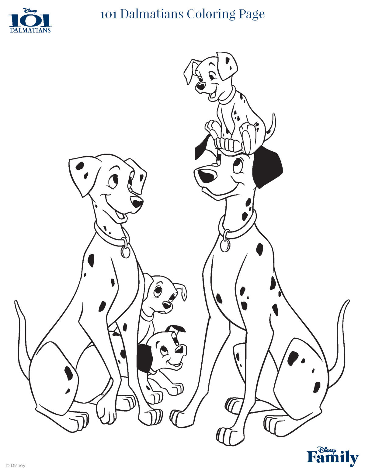 Disney.com Coloring Pages 101 Dalmatians Coloring Page Disney Family