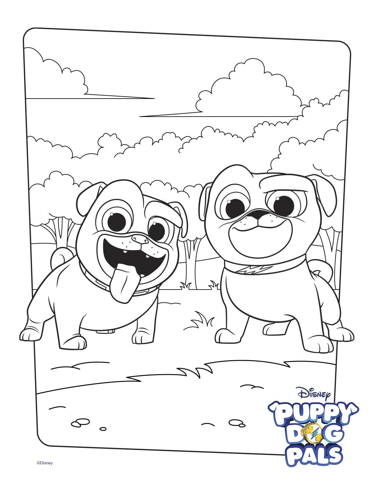 Disney.com Coloring Pages Bingo And Rolly Coloring Page Activity Disney Family