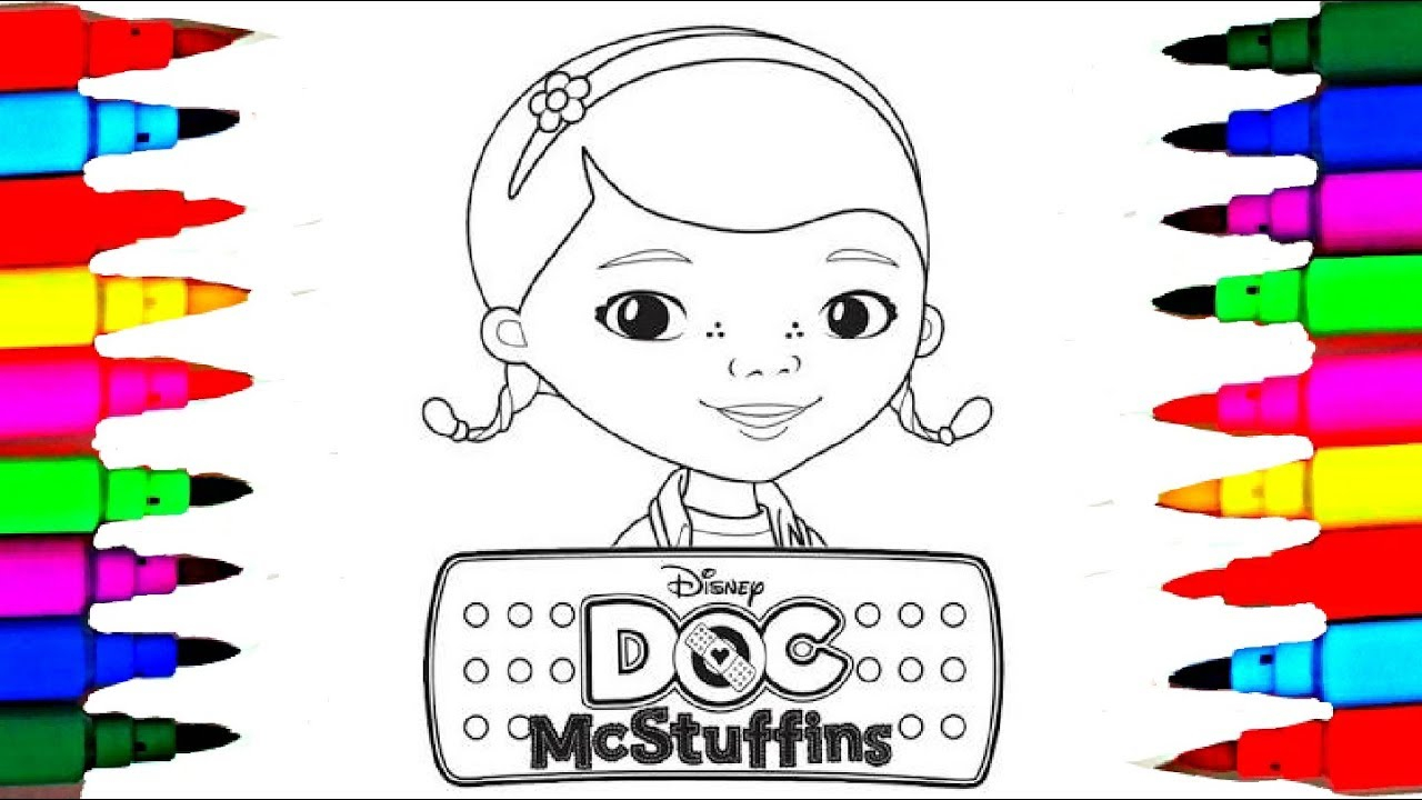 Doc Mcstuffins Coloring Pages Learn Colors Disney Junior Doc Mcstuffins Coloring Pages L Kids Drawing To Color For Kids