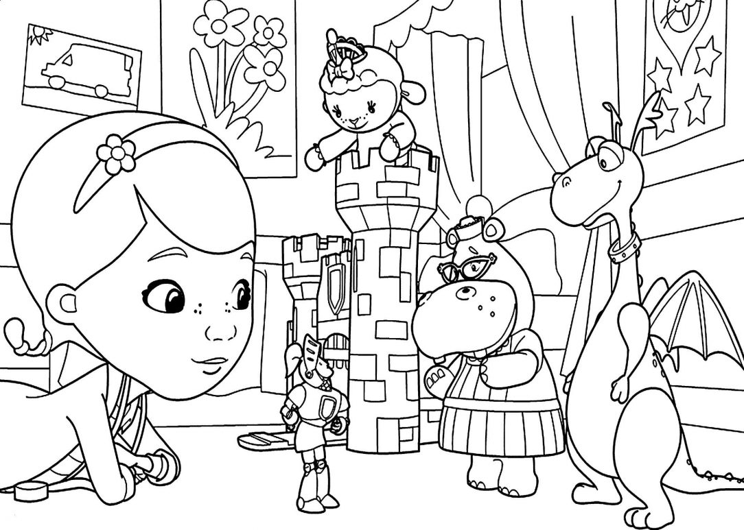 Doc Mcstuffins Toy Hospital Coloring Pages Doc Mcstuffins Coloring Pages Giant Free Birthday Stuffy Full Online