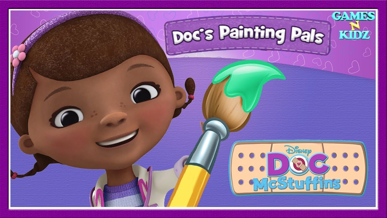 Doc Mcstuffins Toy Hospital Coloring Pages Doc Mcstuffins Docs Painting Pals Fun Coloring Pages Disney Junior Kids Games