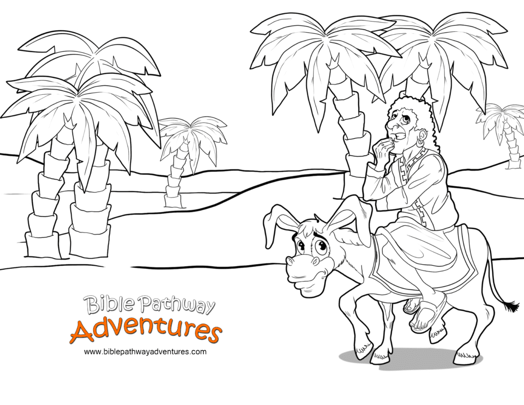 Donkey Coloring Page Balaams Donkey Coloring Pages