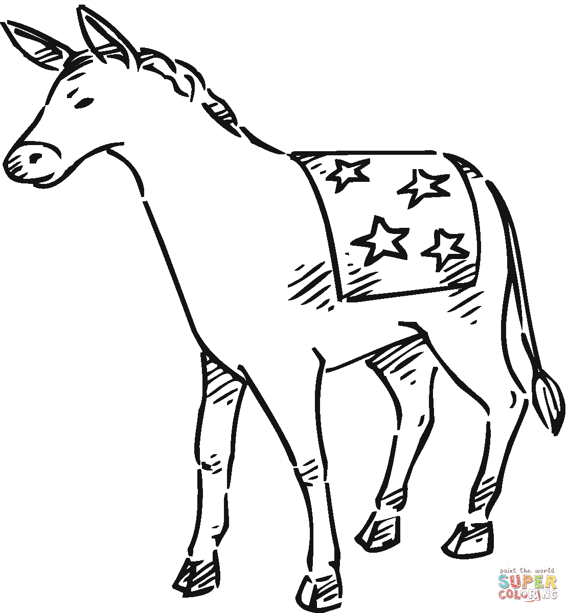 Donkey Coloring Page Democrat Donkey Coloring Page Free Printable Coloring Pages