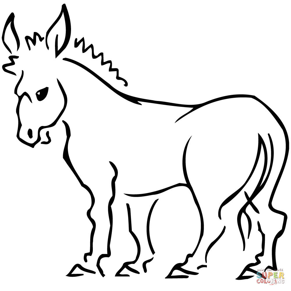 Donkey Coloring Page Donkey Coloring Page Free Printable Coloring Pages