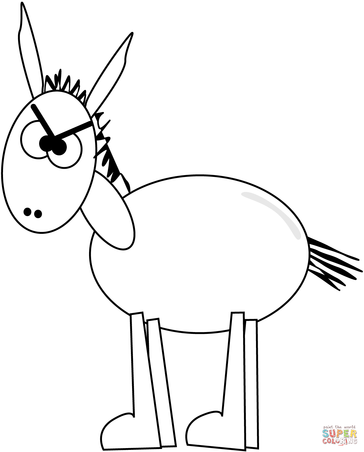 Donkey Coloring Page Donkeys Coloring Pages Free Coloring Pages