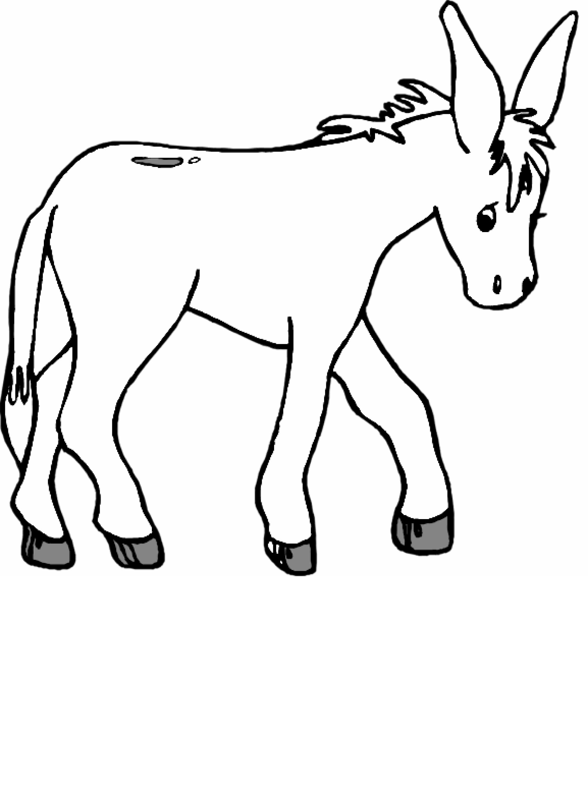 Donkey Coloring Page Free Printable Donkey Coloring Pages For Kids