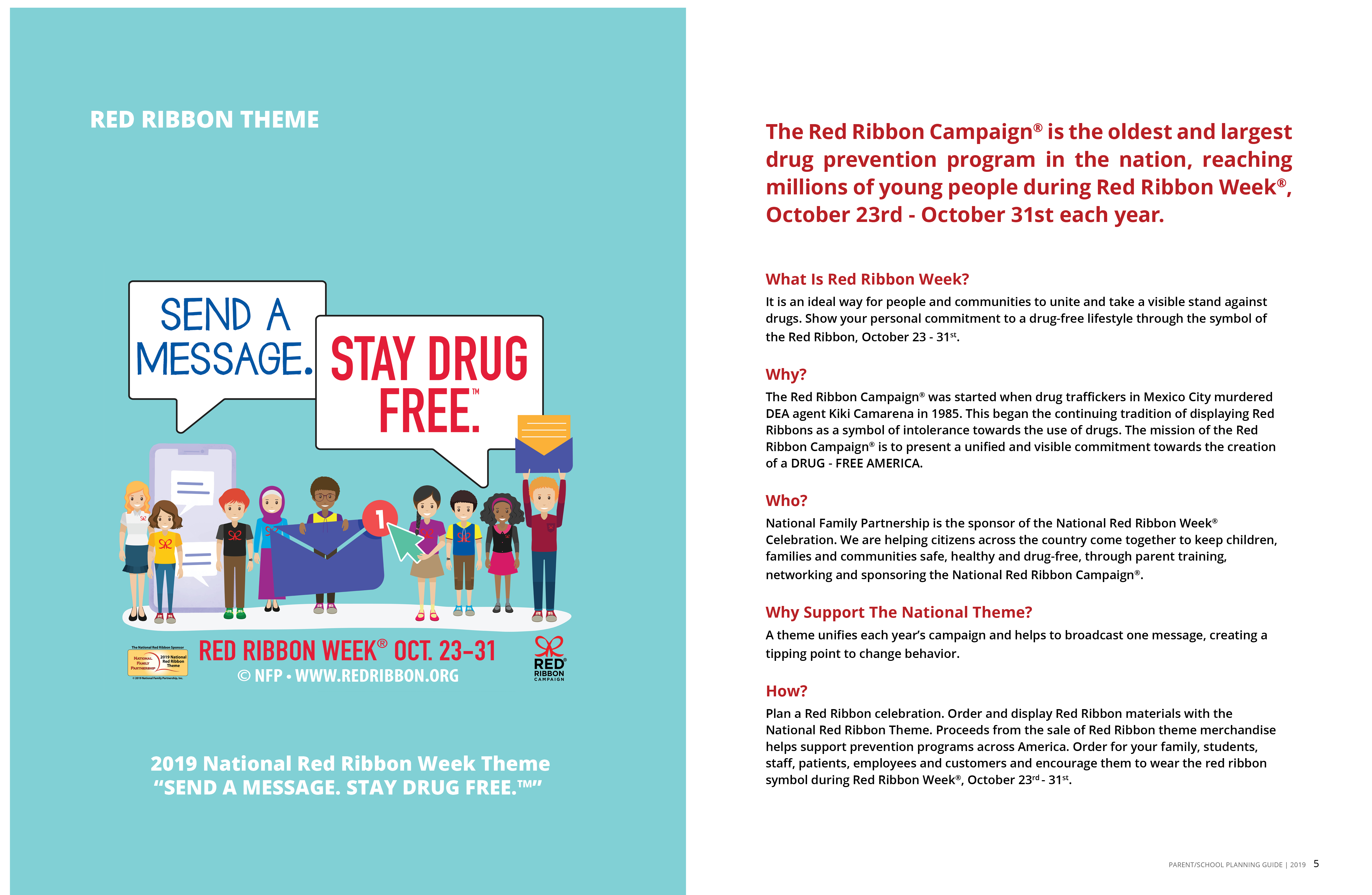 Drug Awareness Coloring Pages Red Ribbon Campaign Downloads