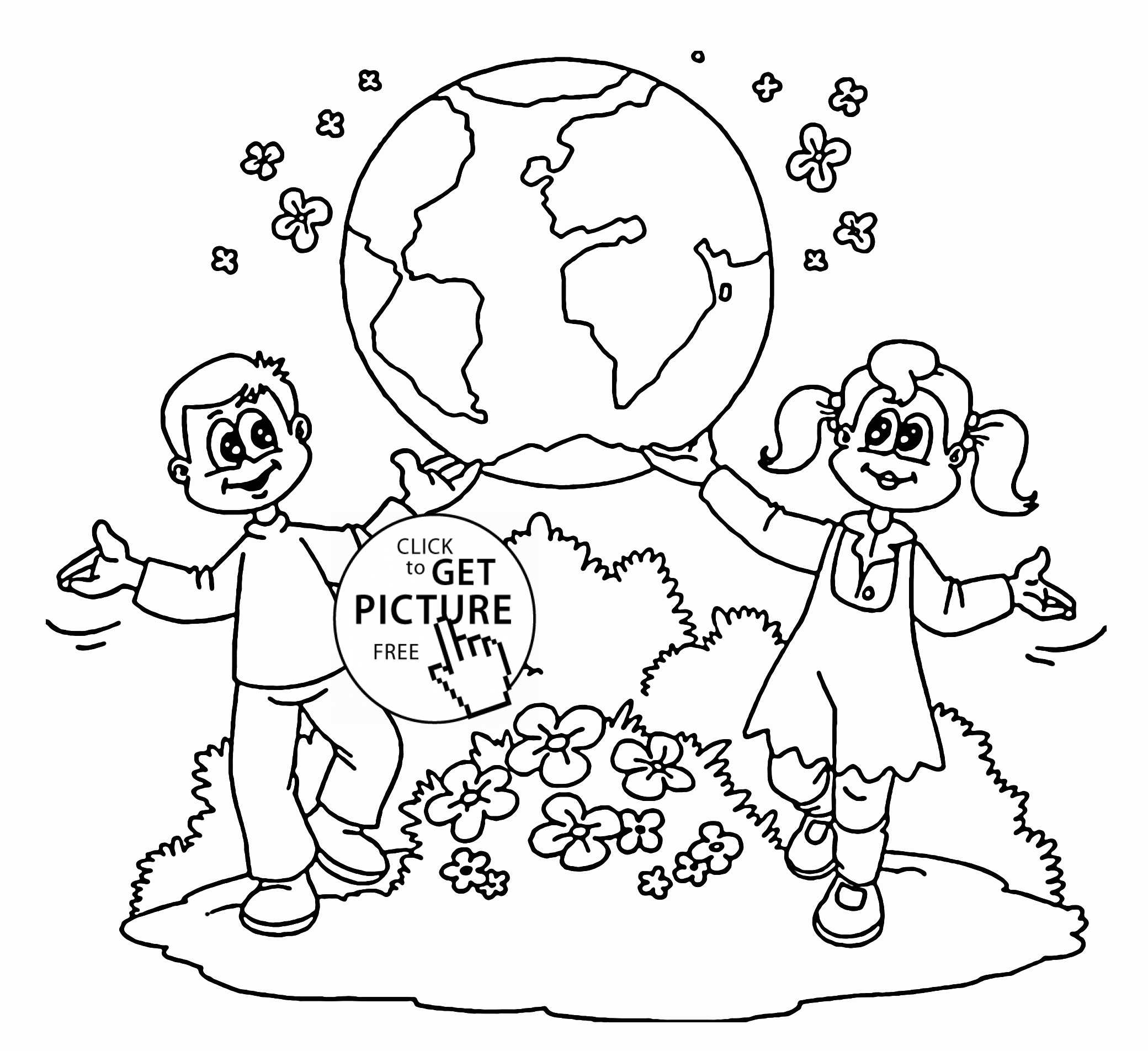 Earth Day Coloring Pages Kids Showing Earth Earth Day Coloring Page For Kids Coloring
