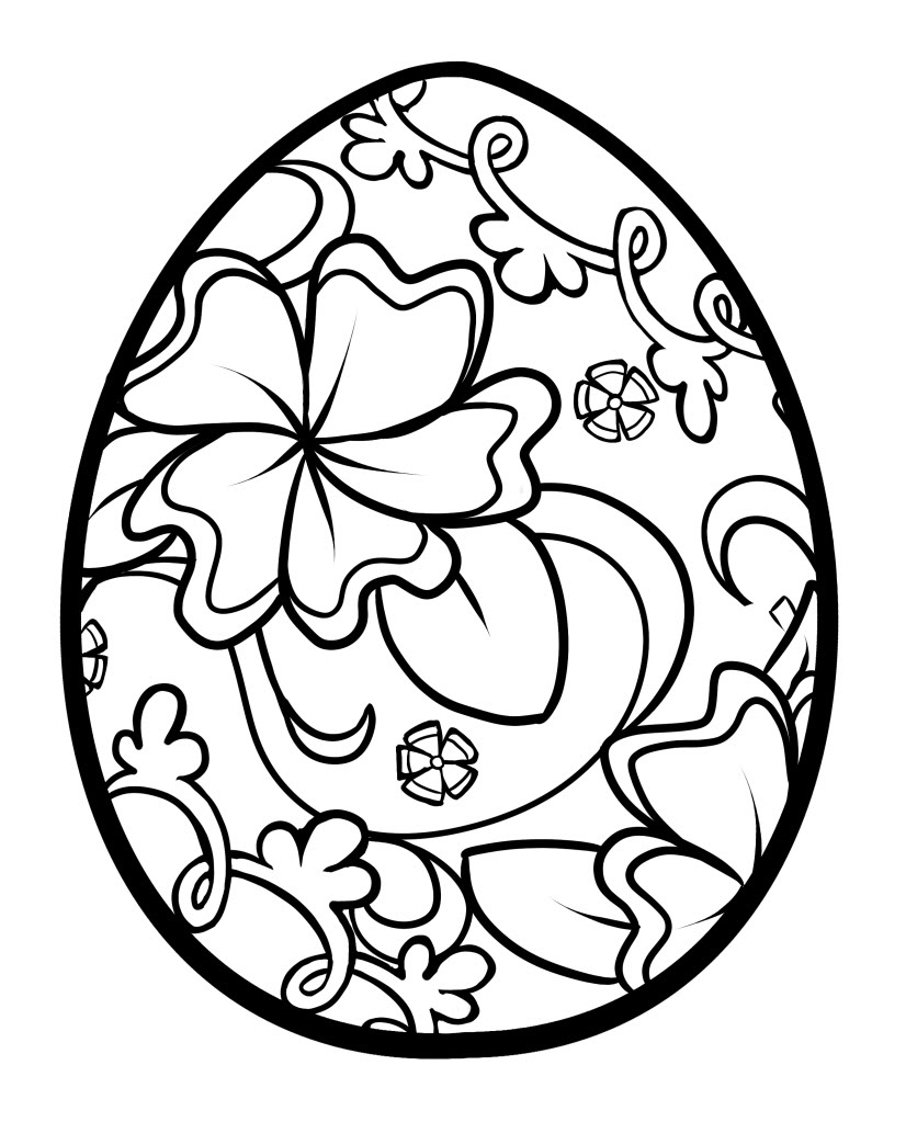 Easter Egg Coloring Page Coloring Pages Fourish Easter Egg Coloringages Best For