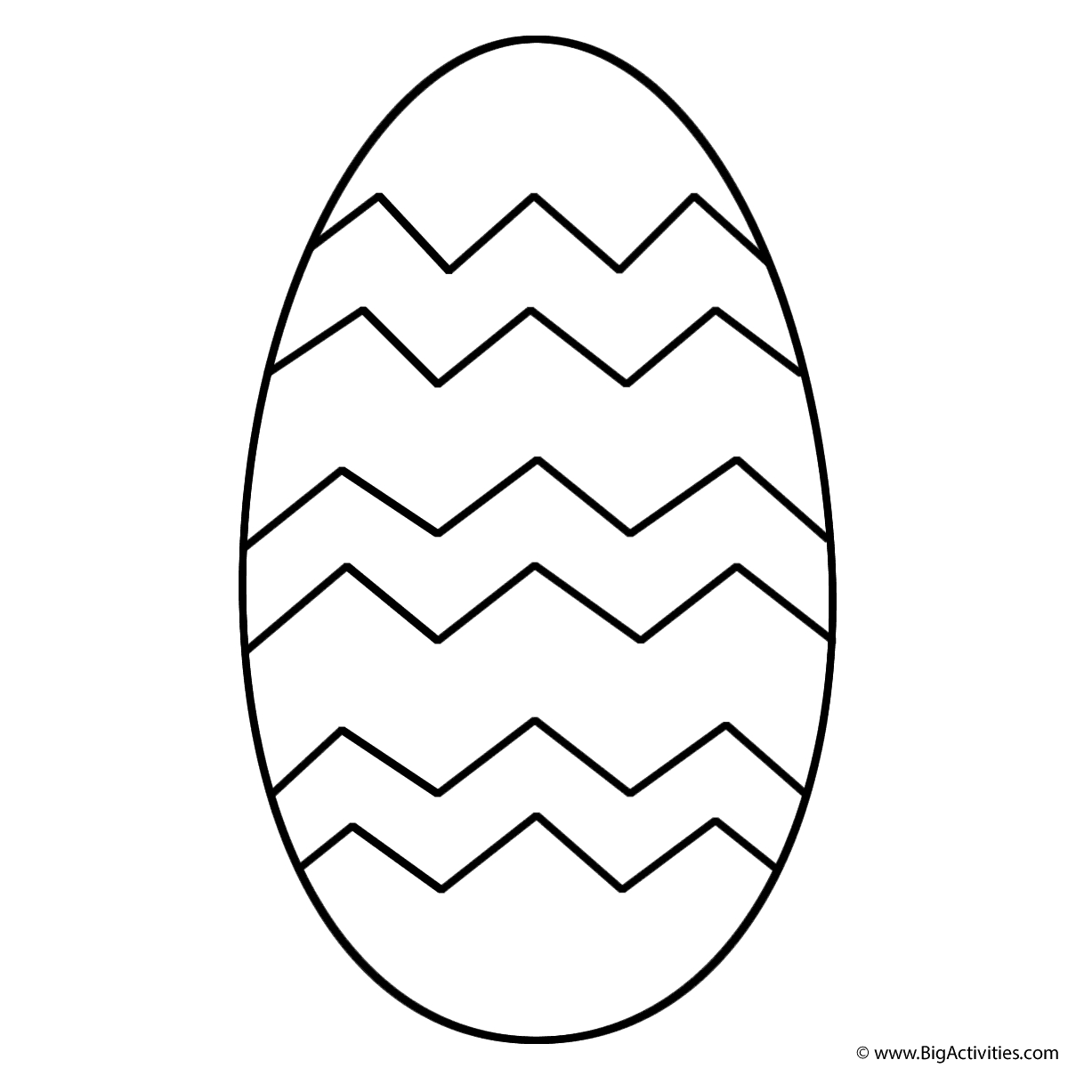 Easter Egg Coloring Page Easter Egg With Patterns Coloring Page Easter