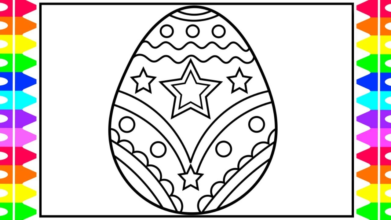 Easter Egg Coloring Page How To Draw A Giant Easter Egg For Kids Giant Easter Egg Coloring Page Easter Coloring Pages