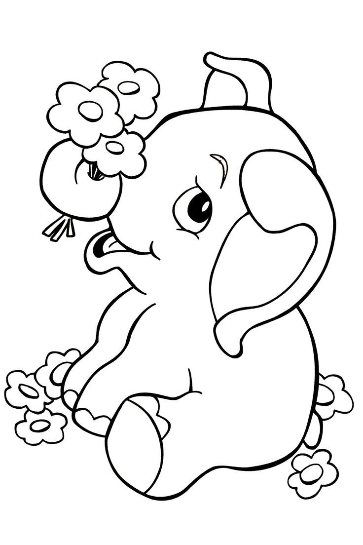 Elephant Coloring Pages For Preschool 13 Ba Elephant Coloring Page To Print Print Color Craft