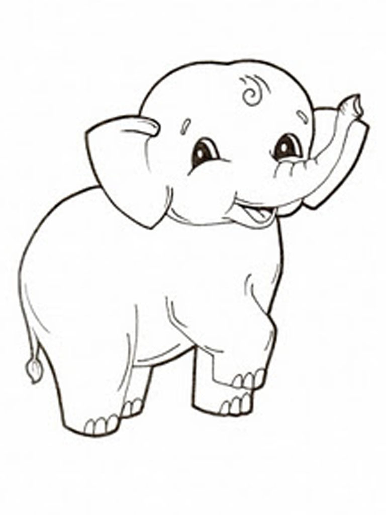 Elephant Coloring Pages For Preschool Coloring Cute Elephant Coloring Pages 5 636 Free Downloads Of For