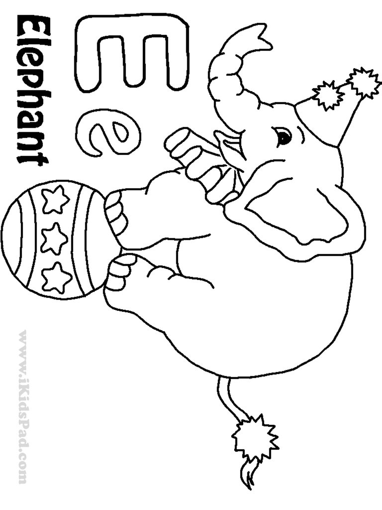 Elephant Coloring Pages For Preschool Letter E Coloring Pages Preschool At Getdrawings Free For