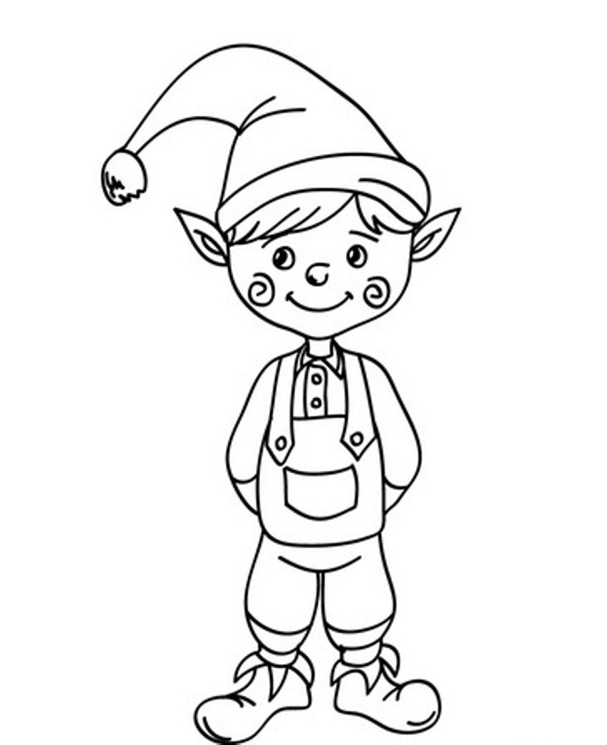 Elf Coloring Pages Printable Free Printable Elf Coloring Pages For Kids