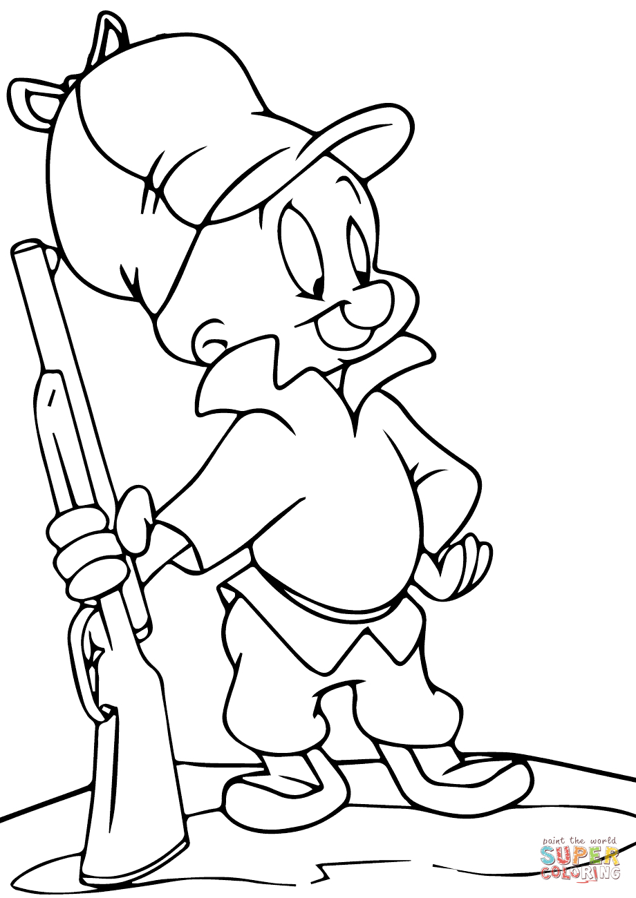Elmer Fudd Coloring Pages Elmer Fudd Coloring Page Free Printable Coloring Pages