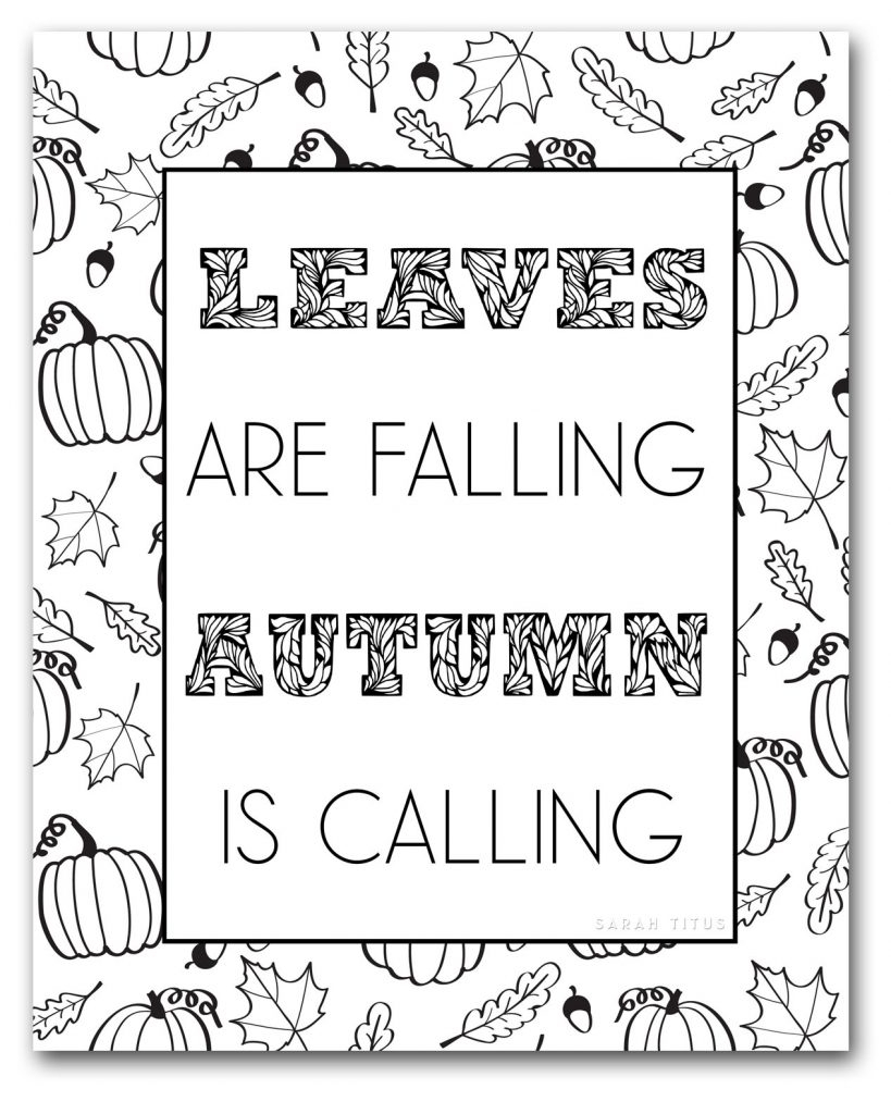 Fall Coloring Page Coloring Books Free Fall Coloring Pages To Color Sarah Titus