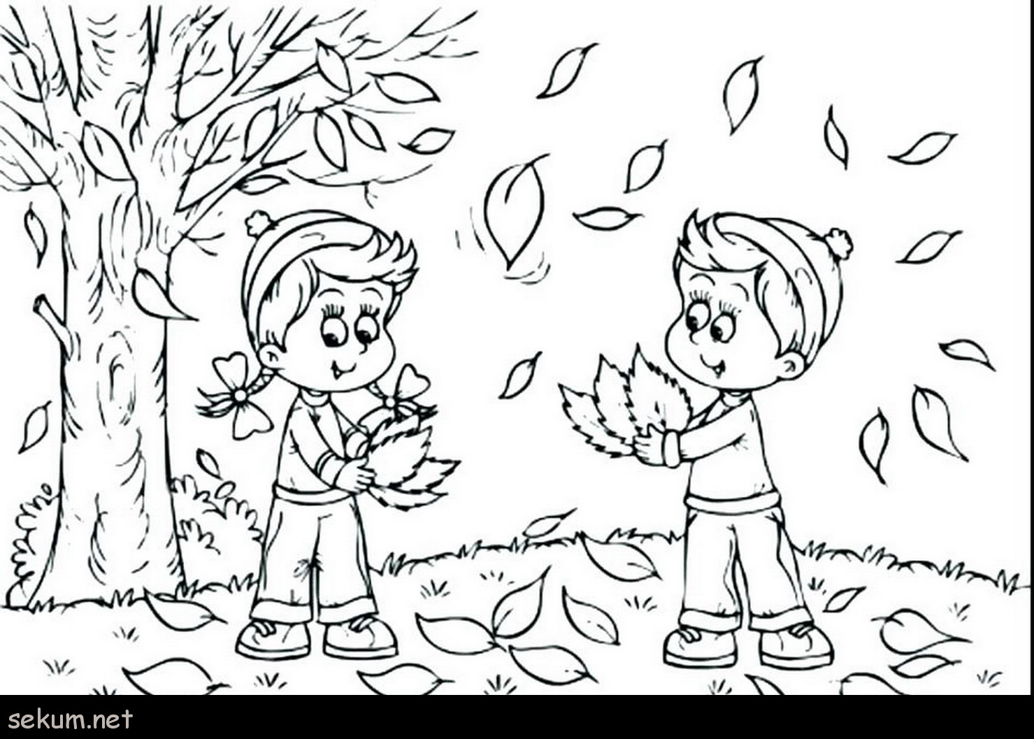 Fall Coloring Pages Free Coloring Free Fallg Sheets Autumn Tree Page For Pages Get Awesome