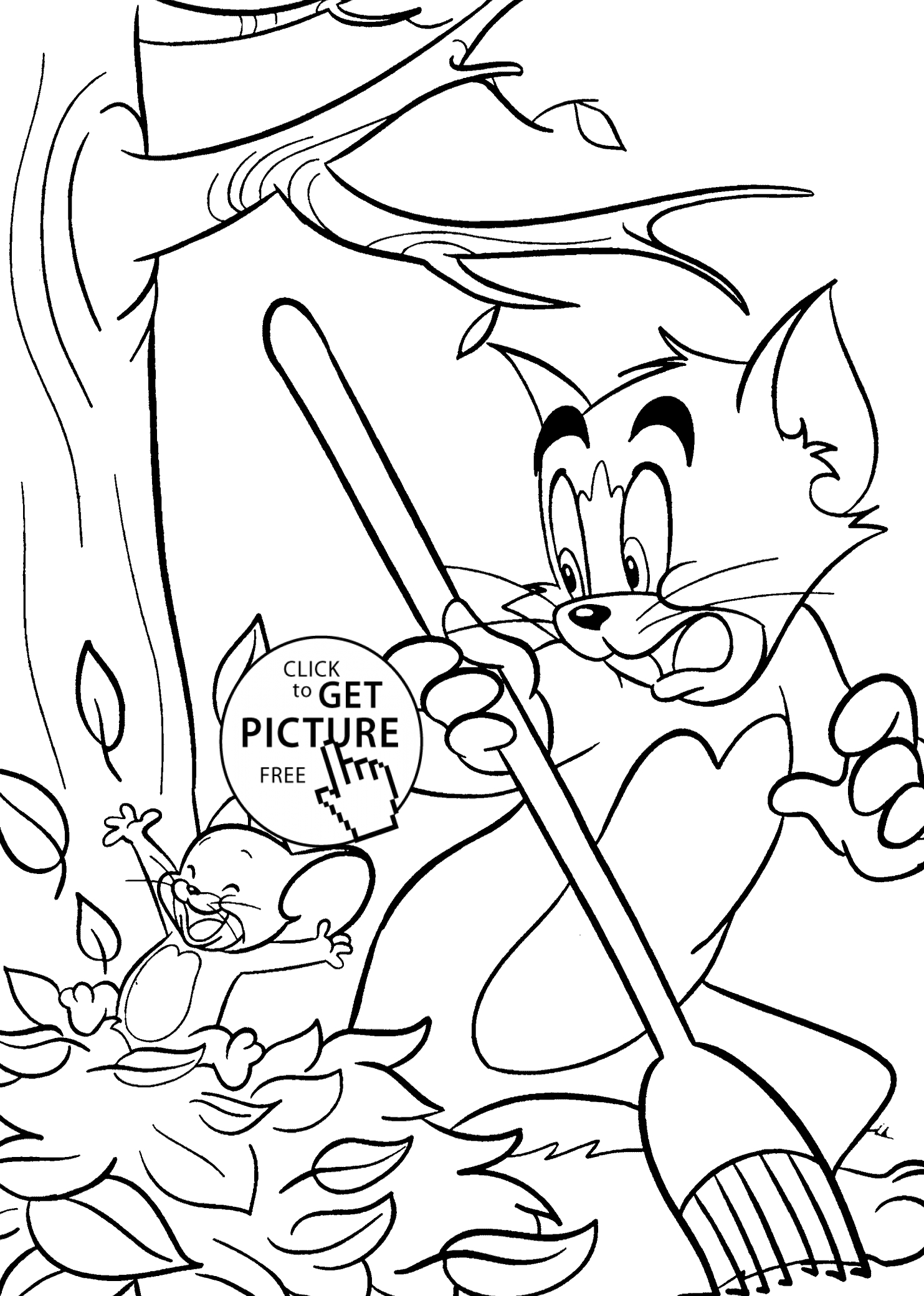 Fall Coloring Pages Free Tom And Jerry Fall Coloring Pages For Kids Printable Free