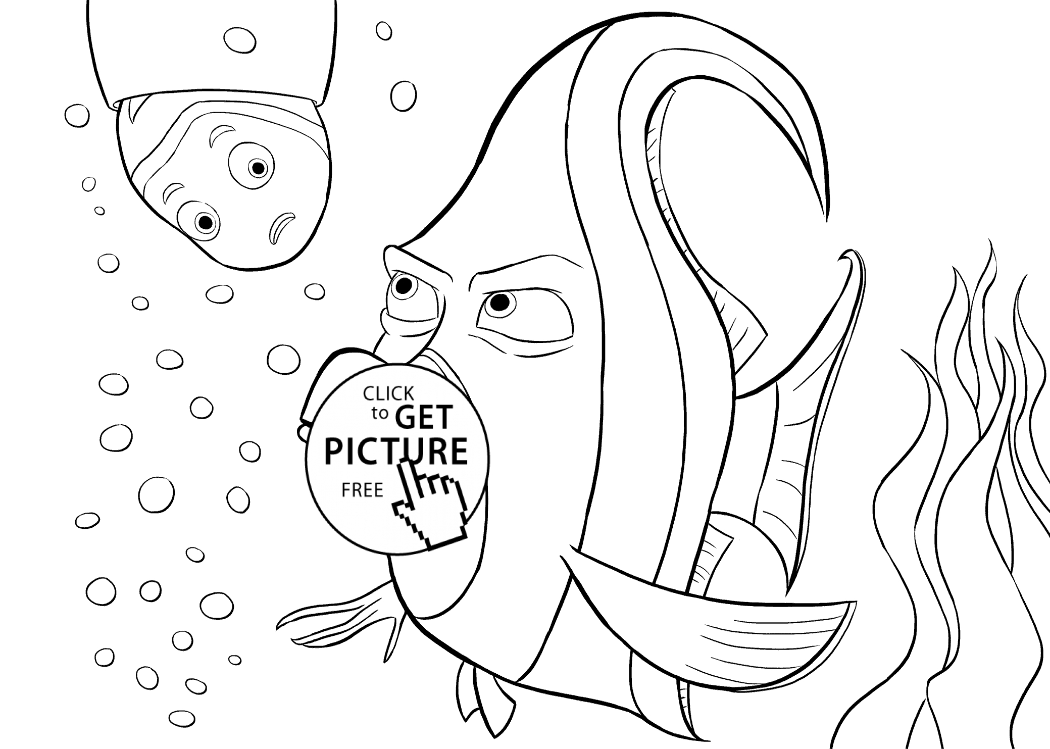Finding Nemo Characters Coloring Pages Aquarium Finding Nemo Coloring Pages For Kids Printable Free