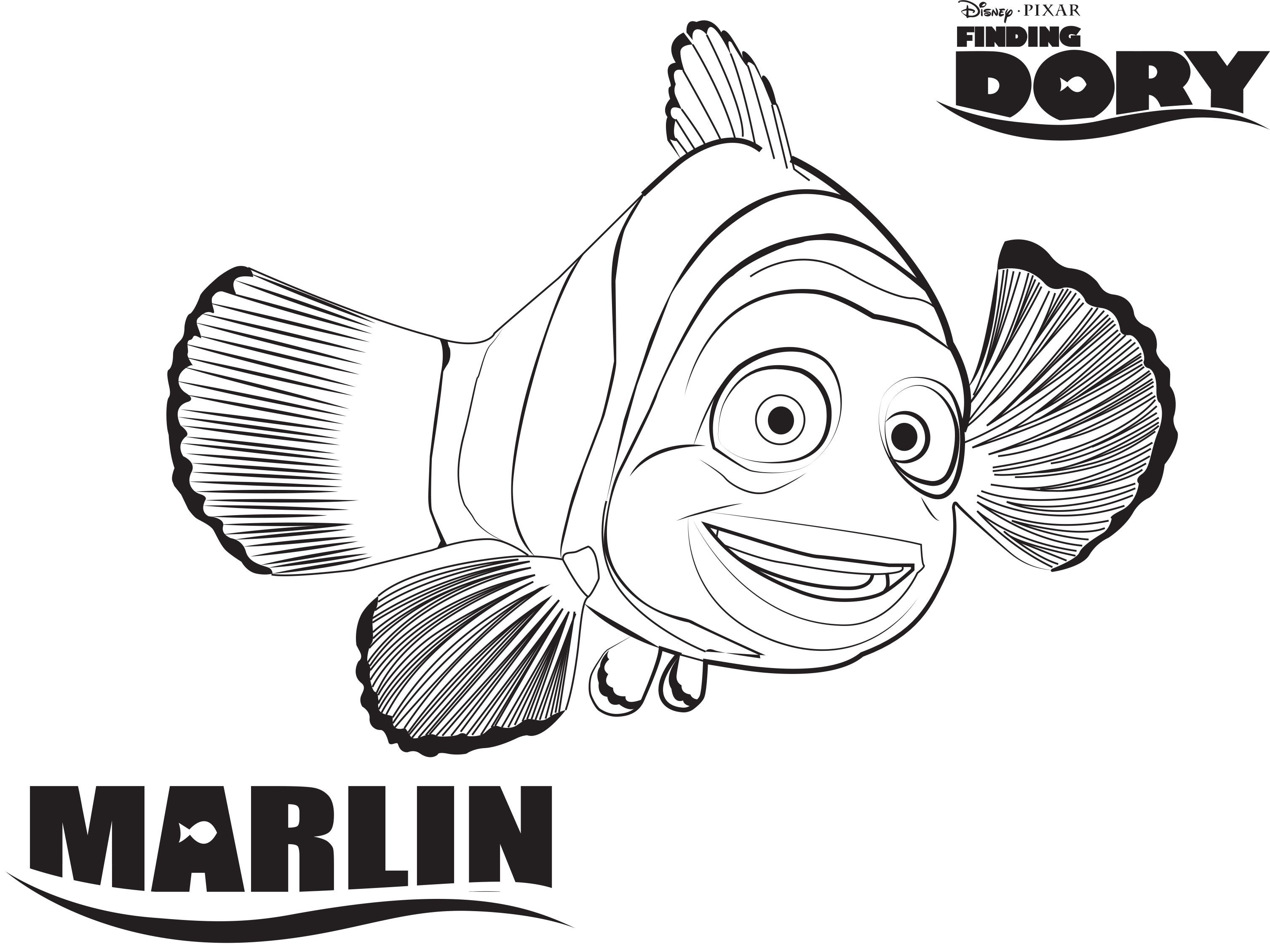 Finding Nemo Characters Coloring Pages Coloring Pages Finding Dory Trailer Official Nemo And Coloring