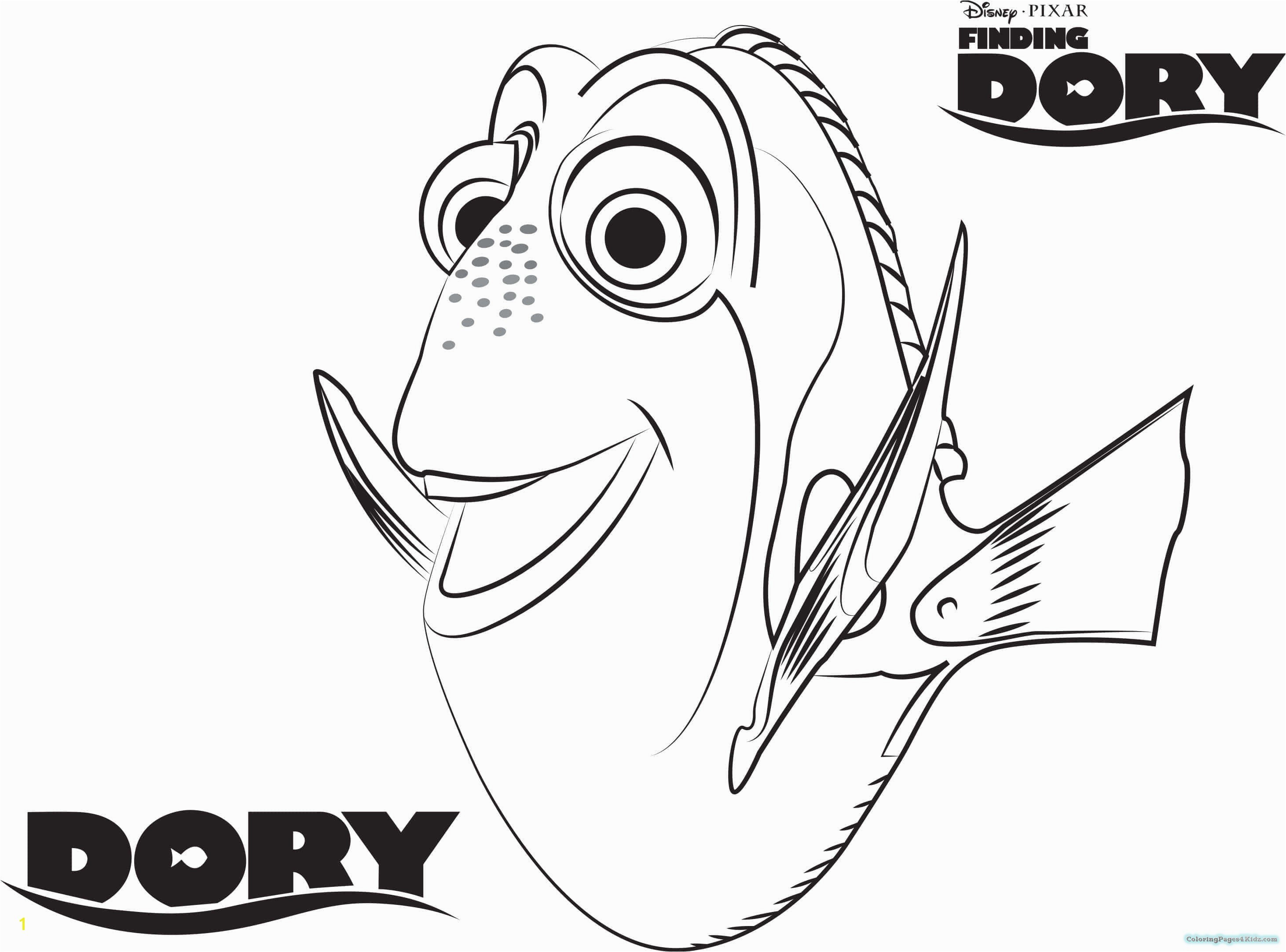 Finding Nemo Characters Coloring Pages Finding Dory Coloring Pages Jvzooreview