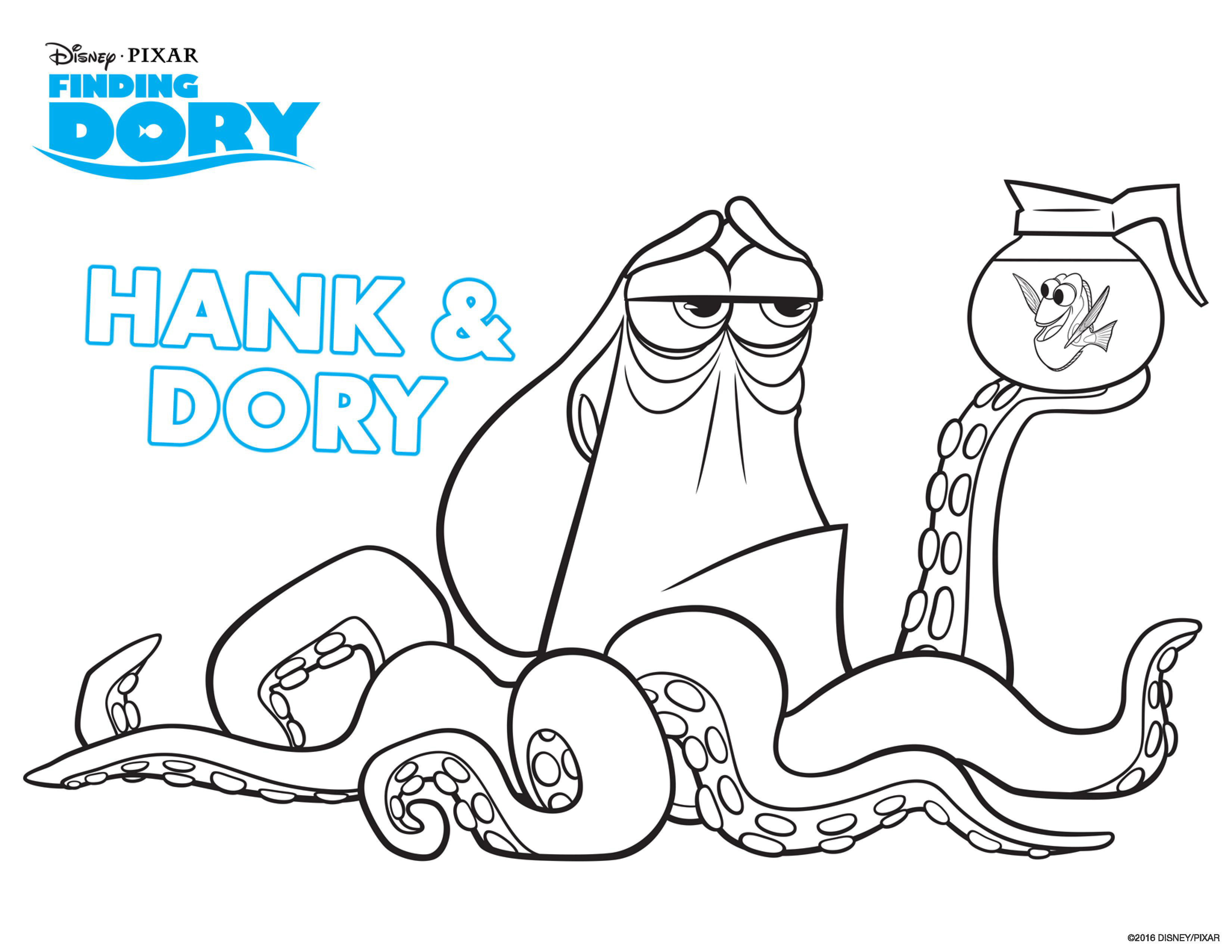 Finding Nemo Characters Coloring Pages Finding Dory To Print Finding Dory Kids Coloring Pages