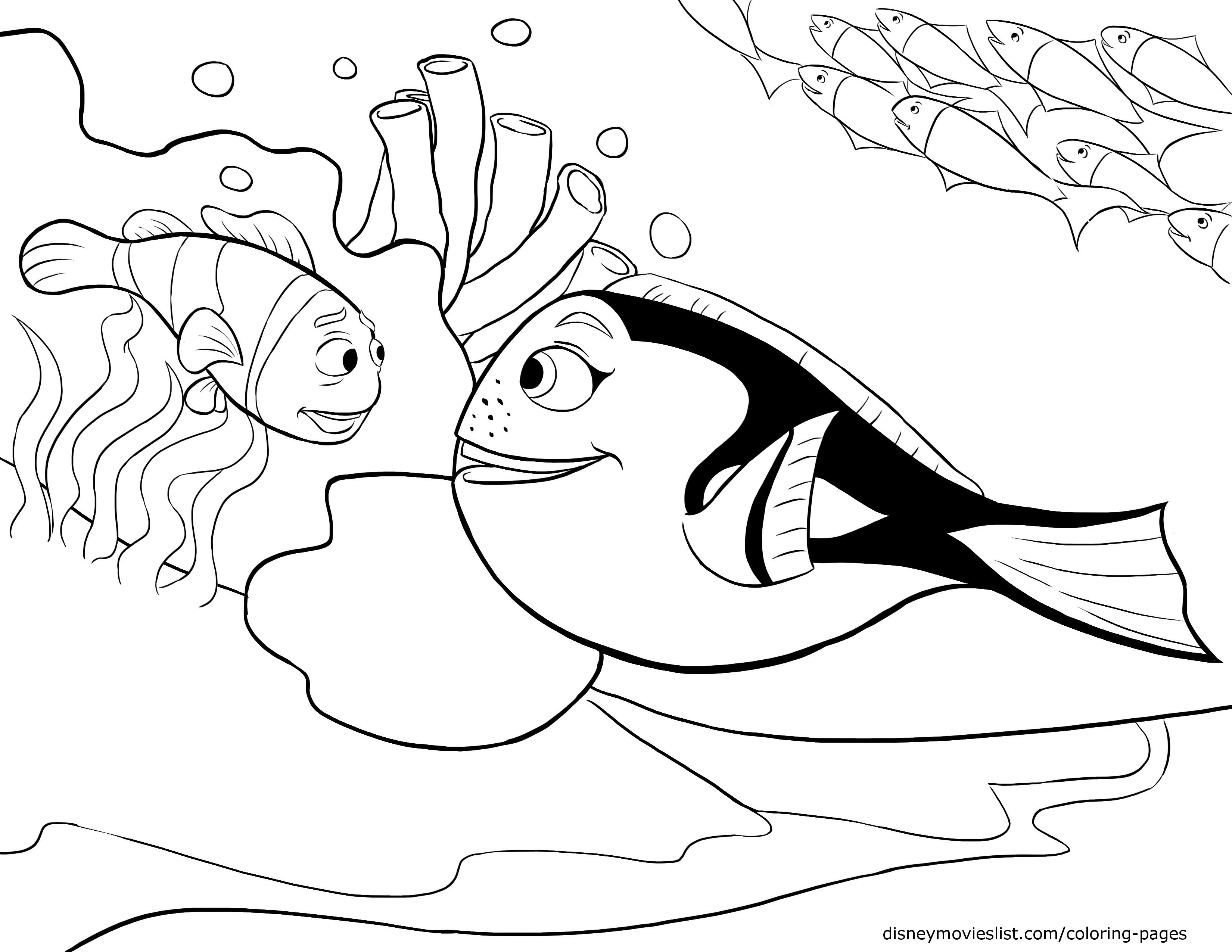 Finding Nemo Characters Coloring Pages Finding Nemo Coloring Pages At Getdrawings Free For Personal