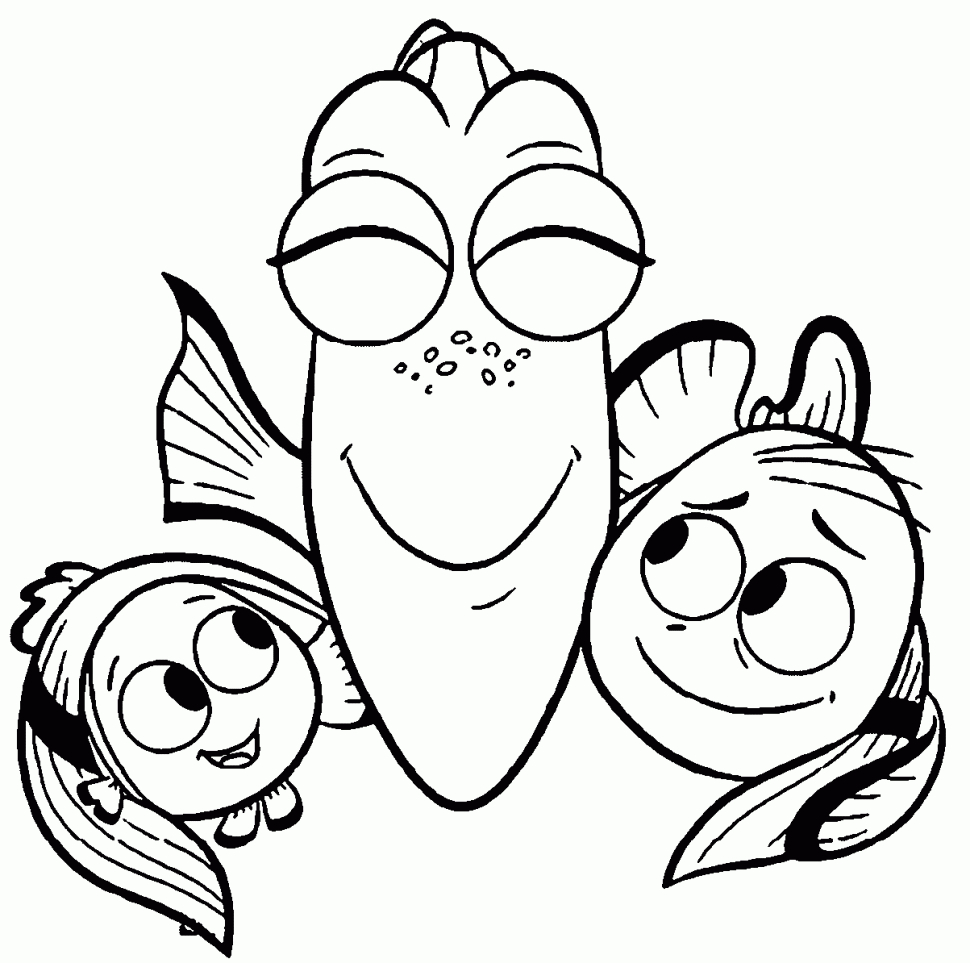 Finding Nemo Characters Coloring Pages Finding Nemo Coloring Pages Book Dory Marlin Fabulous Photo