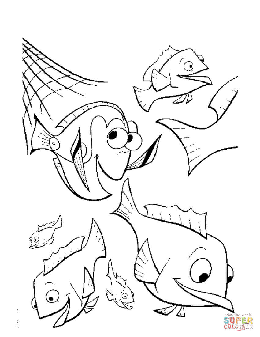 Finding Nemo Characters Coloring Pages Finding Nemo Coloring Pages Free Coloring Pages