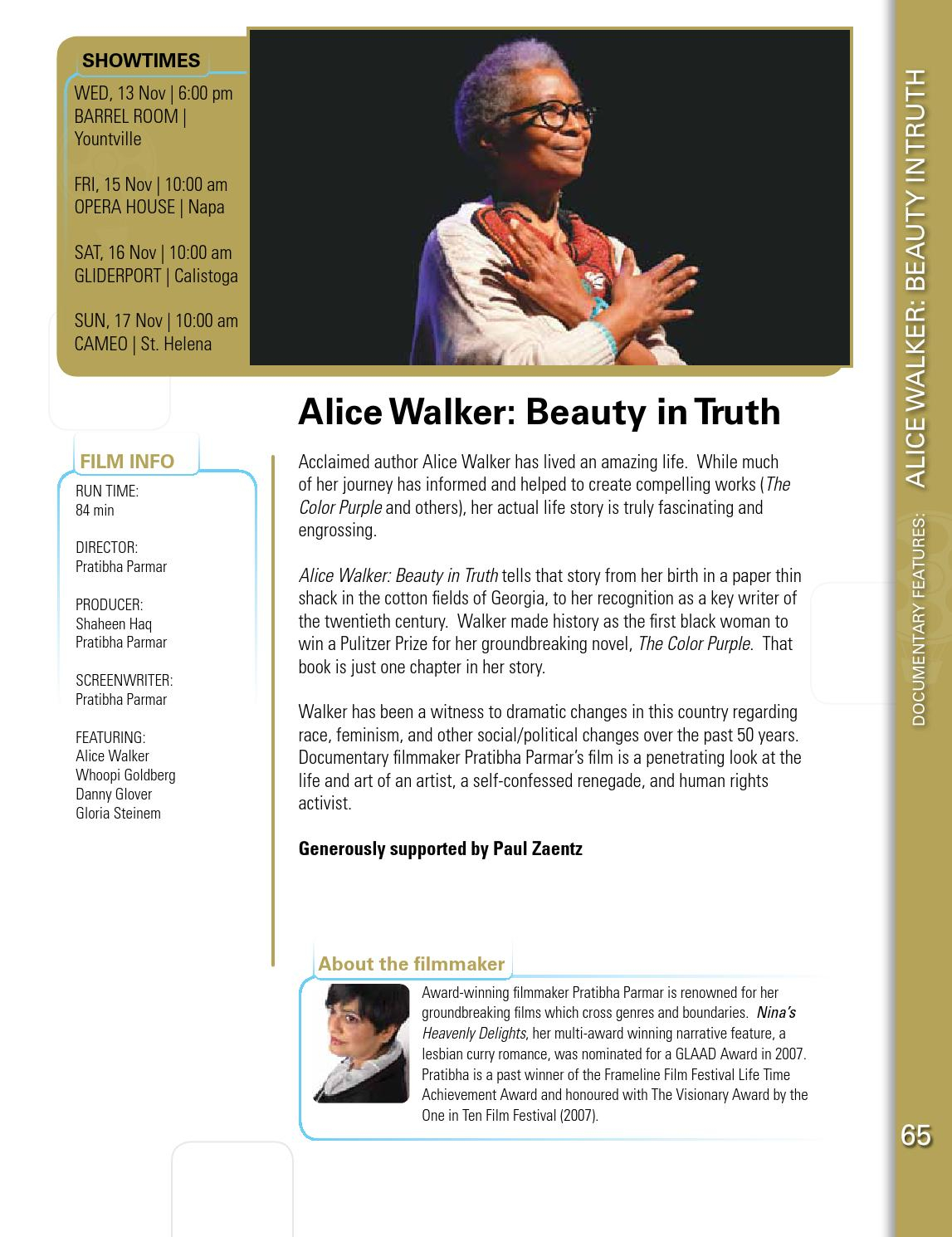 First Page Of The Color Purple Official Nvff 2013 Program Guide Napa Valley Film Festival Issuu