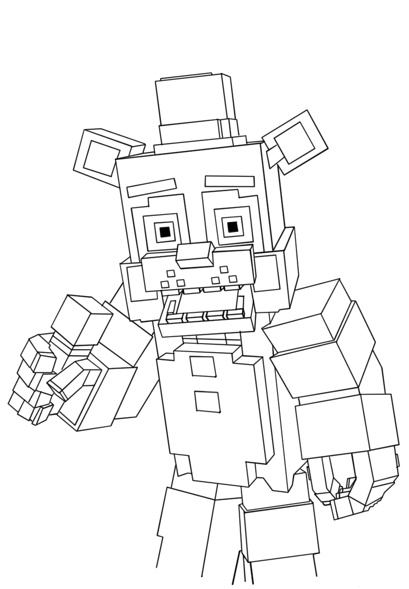Five Nights At Freddy's Coloring Pages Foxy Free Printable Five Nights At Freddys Fnaf Coloring Pages