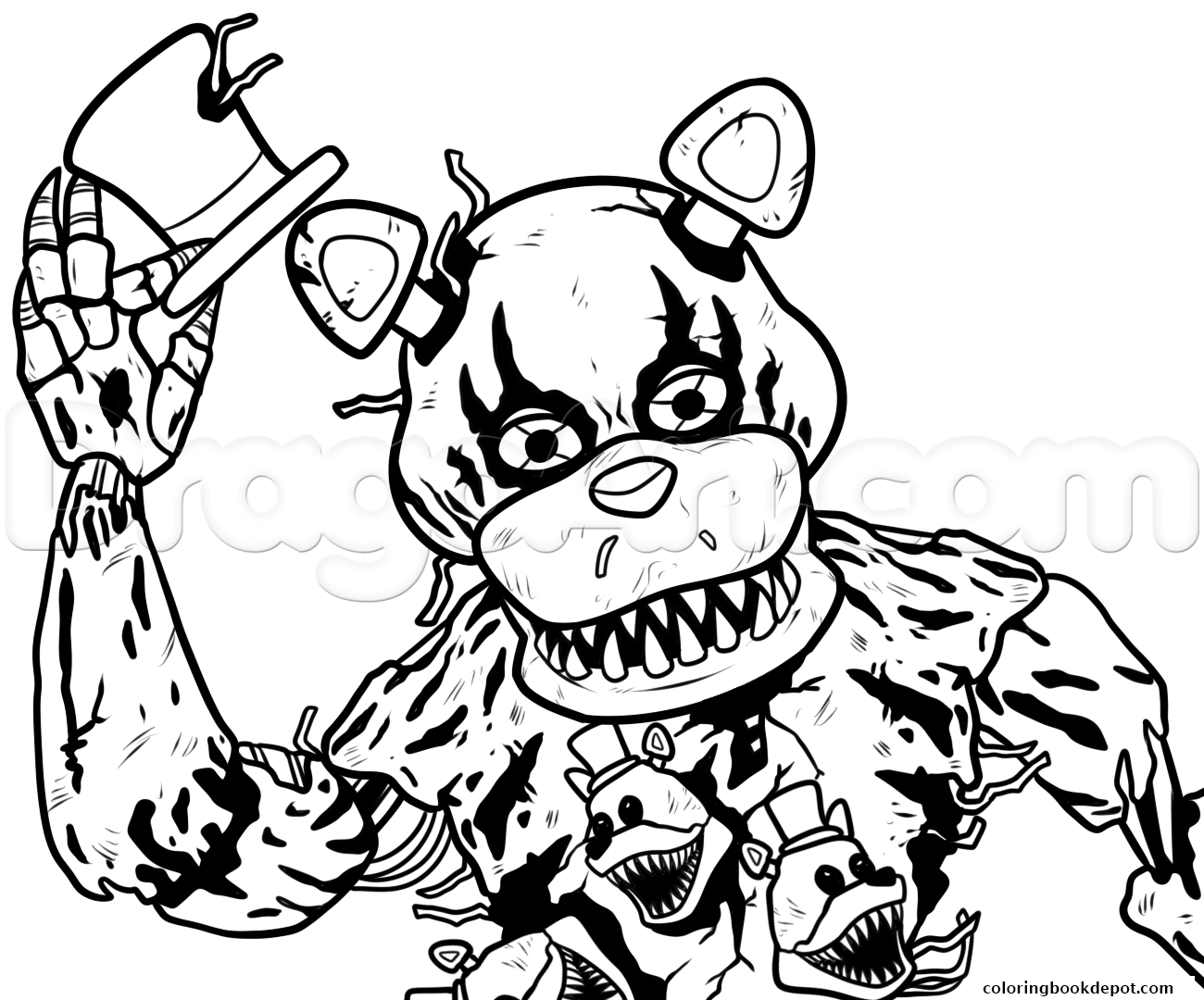 Five Nights At Freddy's Coloring Pages Foxy The Best Free Freddy Coloring Page Images Download From 453 Free