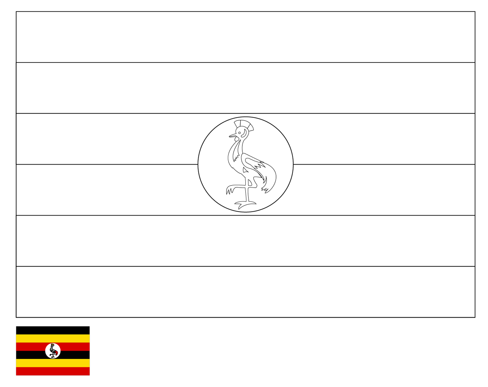 Flag Of Zimbabwe Coloring Page Coloring Page Flag Of Uganda Drawing Outline Vectors Free