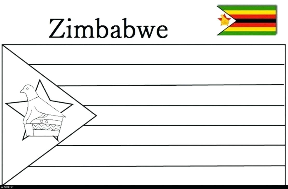 Flag Of Zimbabwe Coloring Page Flag Of Zimbabwe Coloring Page Shoppageco