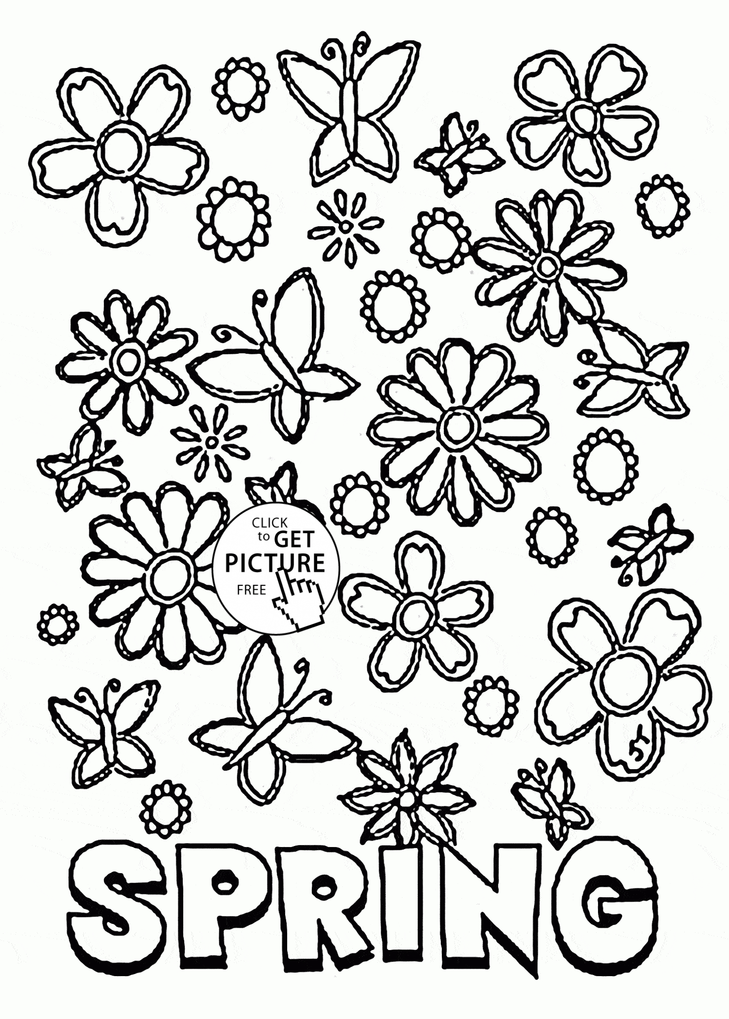 Flowers Coloring Pages Free Printable Coloring Pages Springring Pages Free Printable Outstanding Picture