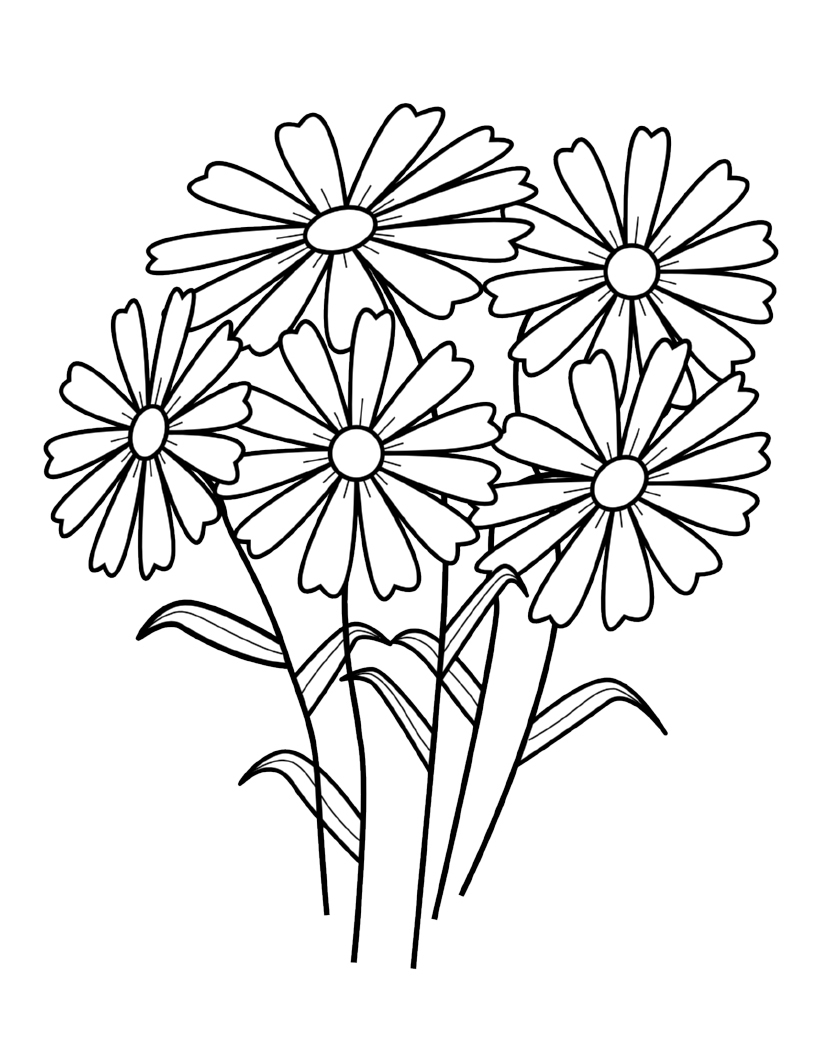 Flowers Coloring Pages Free Printable Free Printable Flower Coloring Pages For Kids Best Coloring Pages
